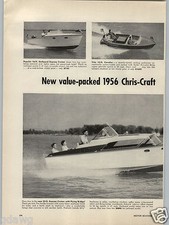 1956 PAPER AD 2 PG Chris Craft
